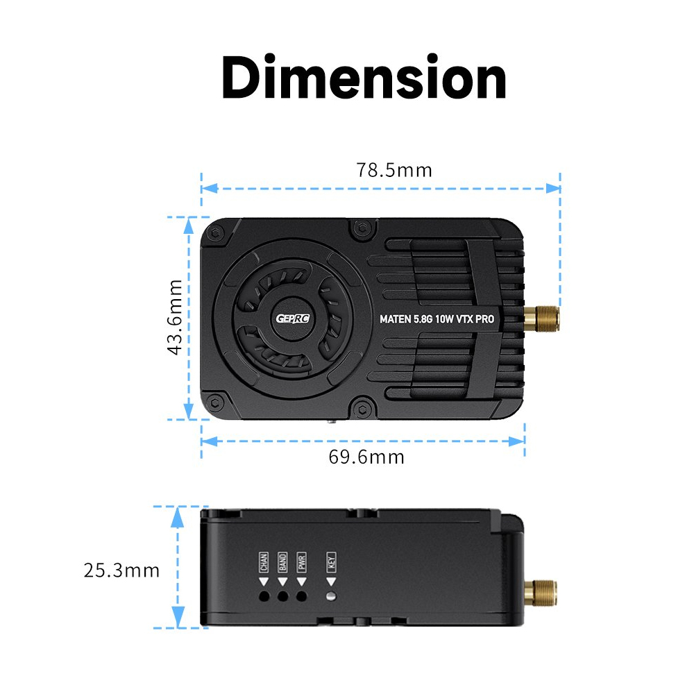 GEPRC MATEN 5.8G 10W VTX PRO 1 - Drone Racing Transmitter recensione e prezzo